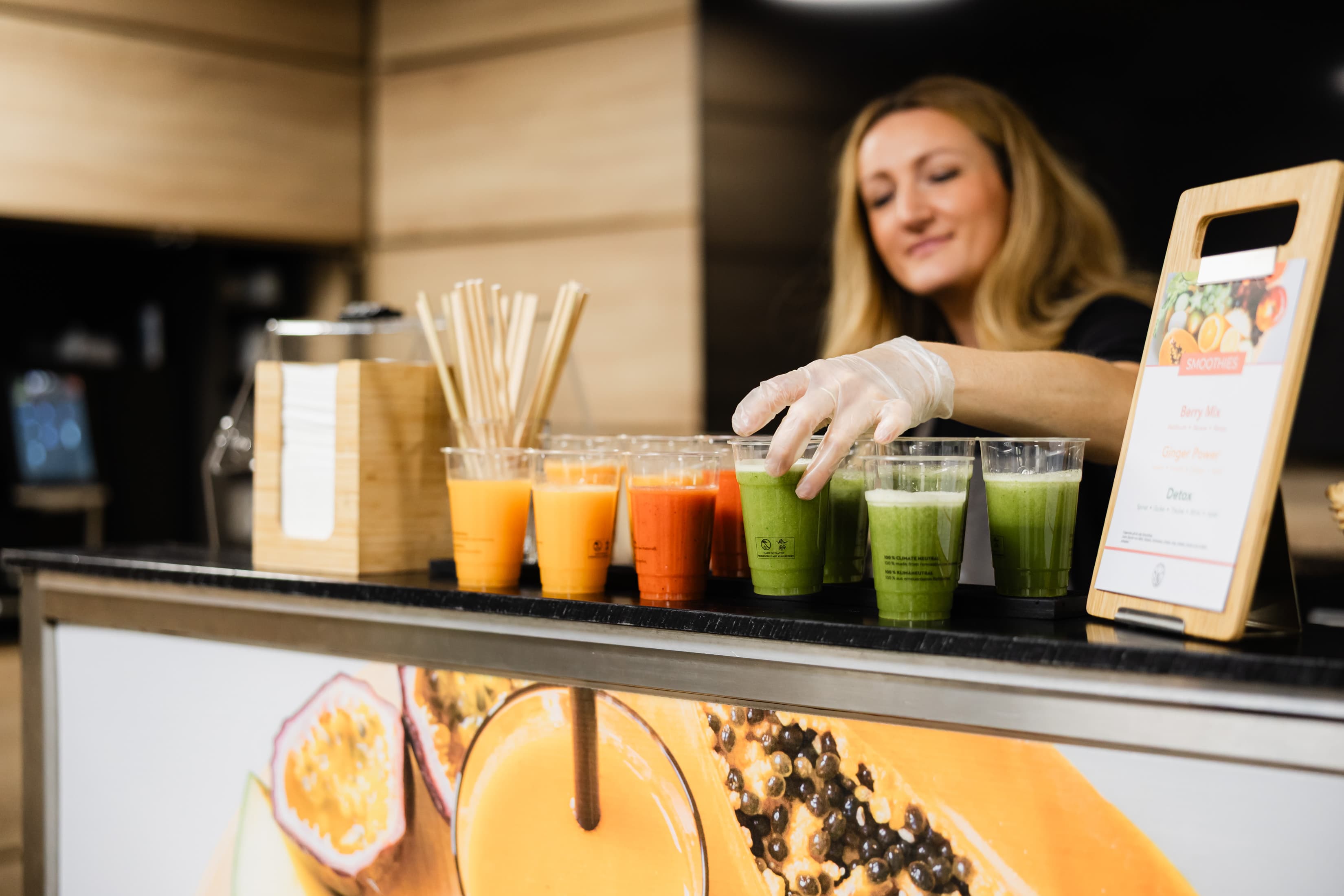Smoothiebar An der Smoothiebar von BarGastro gab es eine gesunde Erfrischung.